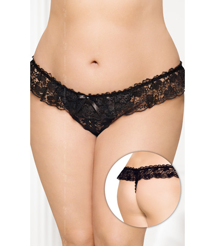 CRNE CIPKASTE TANGA GACICE XXL-XXXL