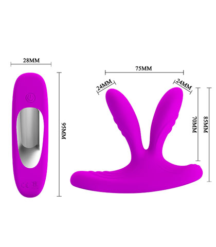 Silikonski vibrator za trostruku stimulaciju