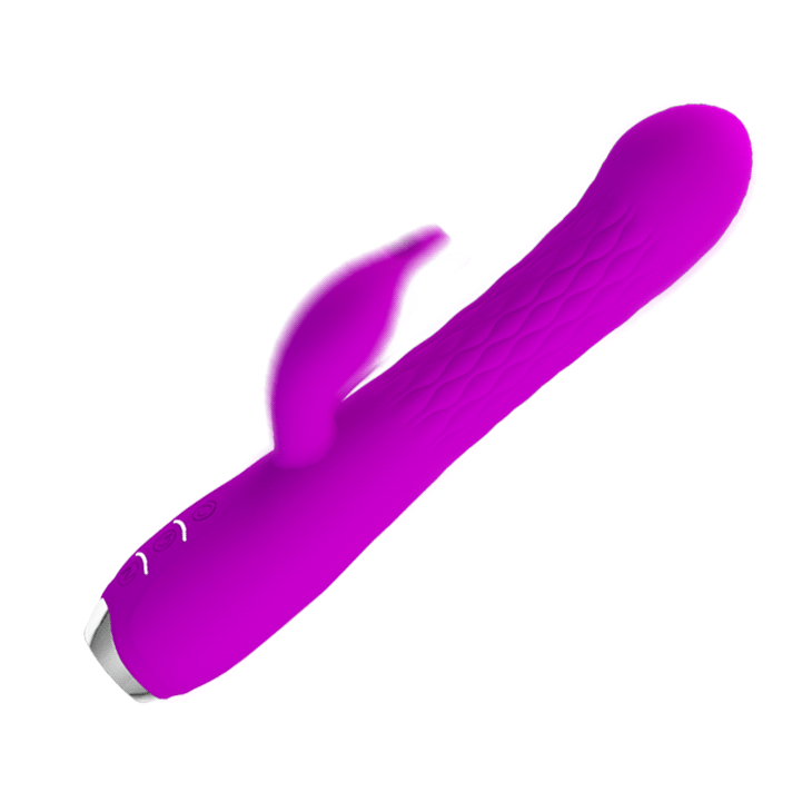 Rotirajuci vibrator sa dodatkom za klitoris