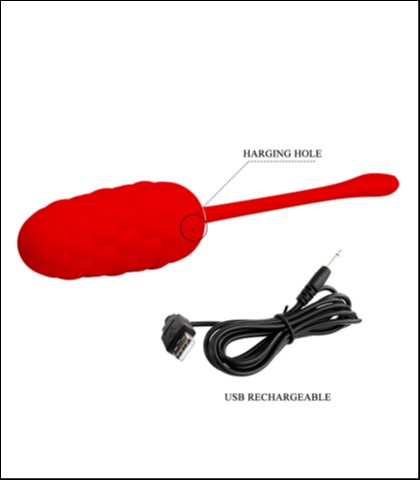 Mekano silikonsko vibro jaje - crvena boja