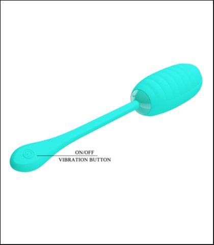 Mekano silikonsko vibro jaje - tirkizna boja