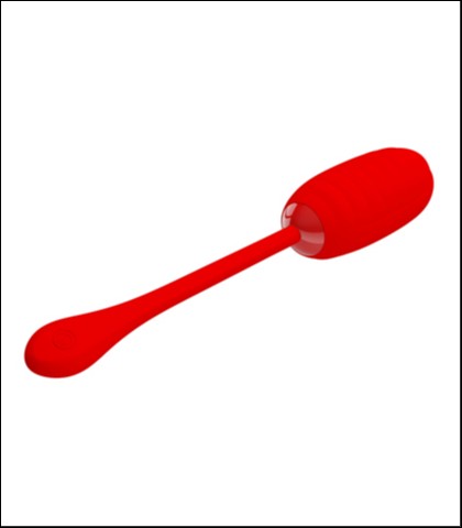 Mekano silikonsko vibro jaje kirk red