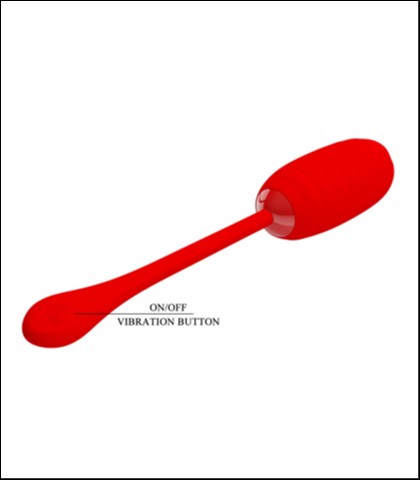 Mekano silikonsko vibro jaje kirk red