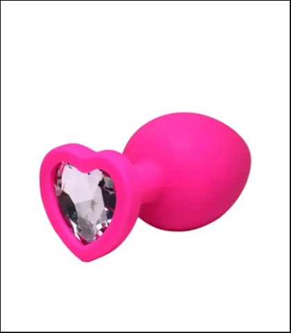 Velika roze silikonska analna kupa srce