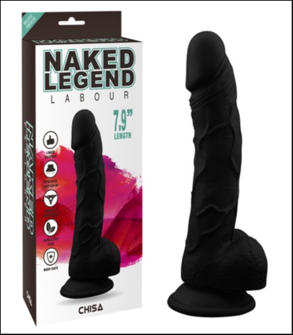 REALISTICNI SILIKONSKI DILDO - CRNA BOJA