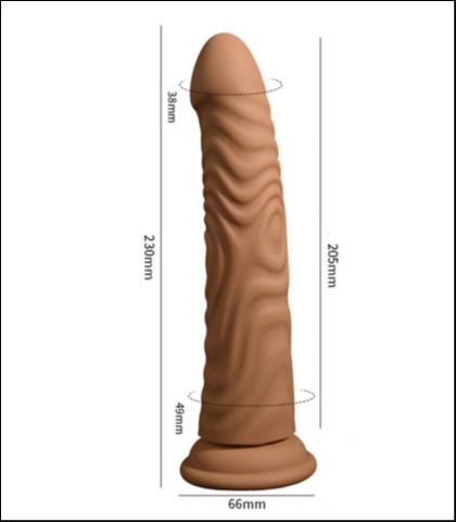 Silikonski dildo bez testisa u boji koze