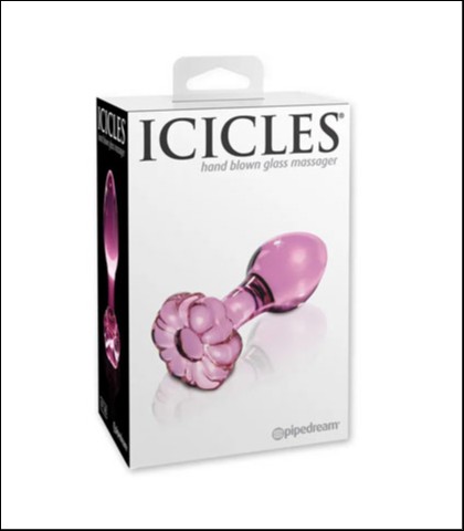 STAKLENI ROZI ANALNI DILDO 9CM