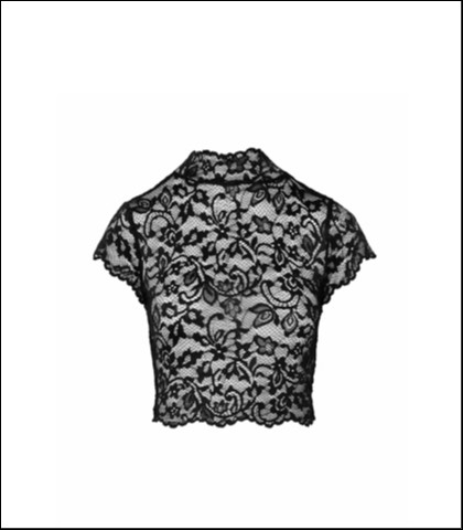 Seksi cipkani top - noir