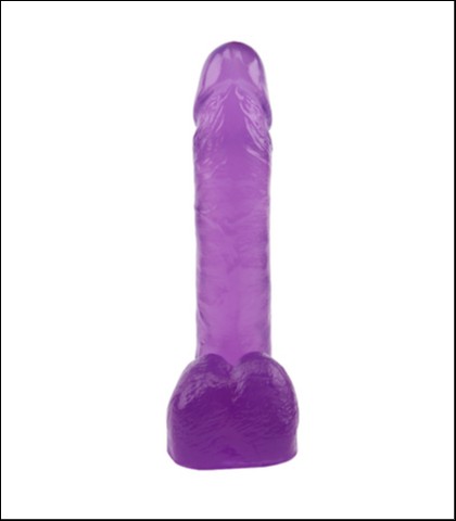 Ljubicasti realisticni dildo sa testisima - 20cm