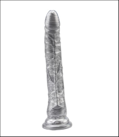 Srebrni dildo 22cm mike hawk silver