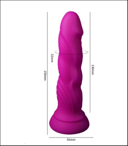 SILIKONSKI DILDO U LJUBICASTOJ BOJI