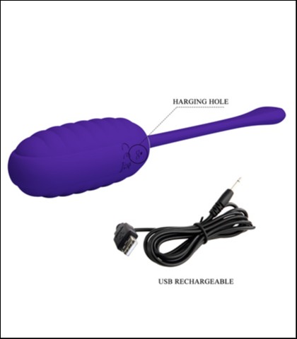 Mekano silikonsko vibro jaje - tamno plava boja