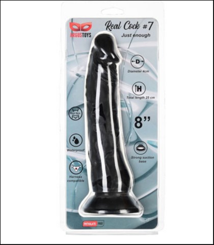 CRNI SILIKONSKI DILDO BEZ TESTISA