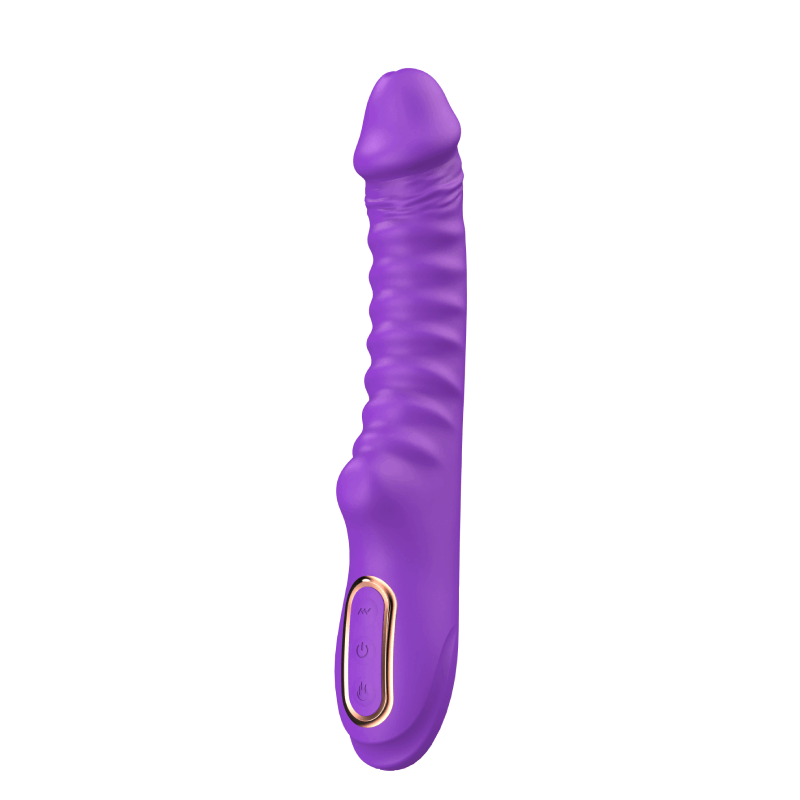 Rebrasti silikonski vibrator enyalius purple