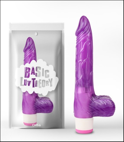 REALISTICNI VIBRATOR SA TESTISIMA - LUV PLEASER PURPLE