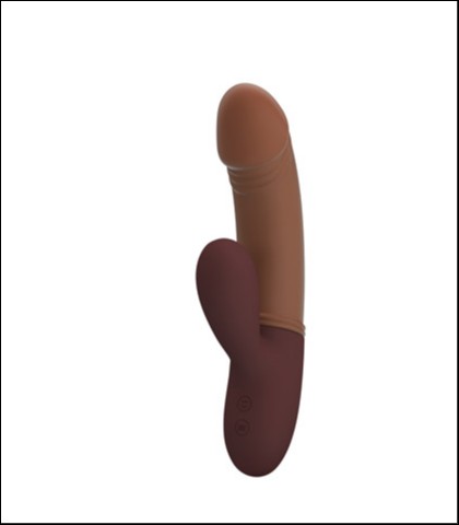 Vibrator sa klitoralnom vakuum stimulacijom u braon boji - kane