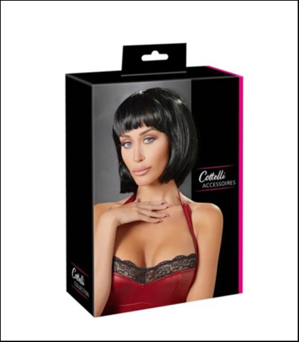 PERIKA CRNKA KRATKA BLACK BOB WIG
