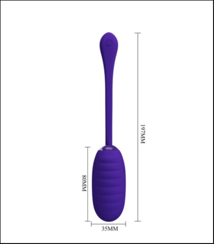 Mekano silikonsko vibro jaje - tamno plava boja