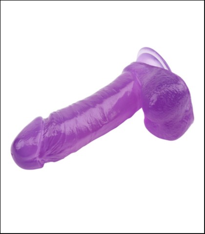 Ljubicasti realisticni dildo sa testisima - 20cm