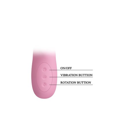 Rotirajuci vibrator sa dodatkom za klitoris