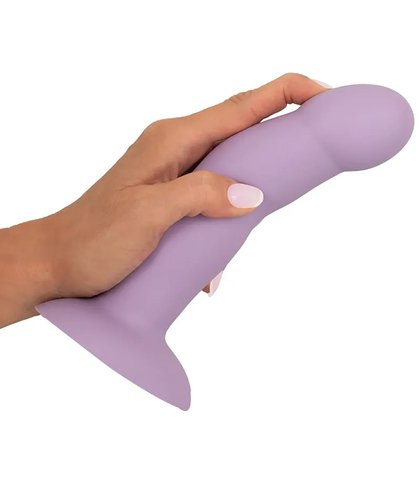 Silikonski vibro dildo heart guy purple