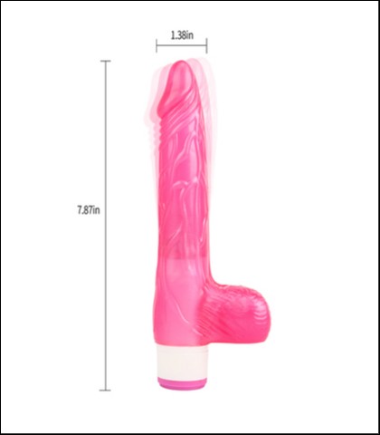 Realisticni vibrator sa testisima - luv pleaser pink
