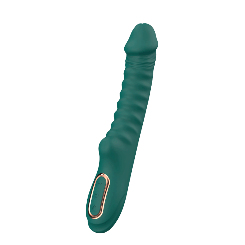 Rebrasti silikonski vibrator enyalius green