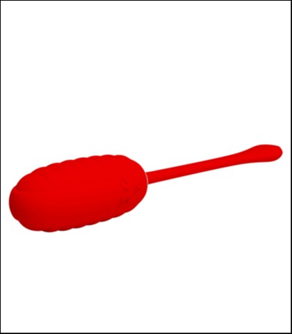 Mekano silikonsko vibro jaje kirk red