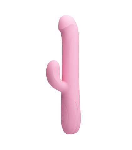 Rotirajuci vibrator sa dodatkom za klitoris